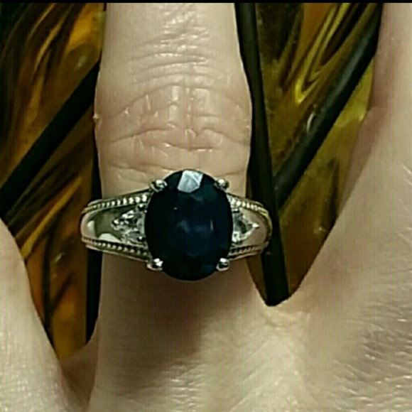 💃SAPPHIRE & TOPAZ RING - Picture 4 of 8